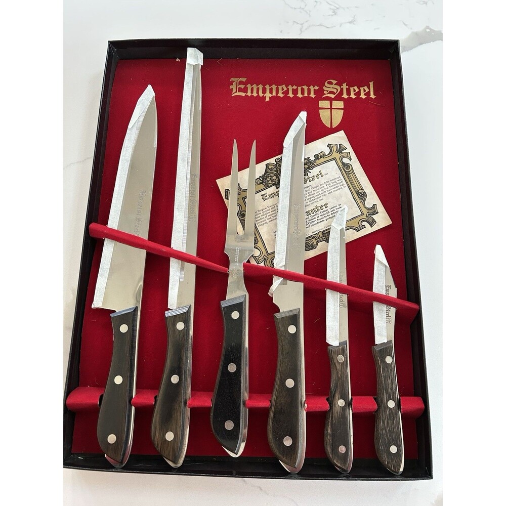 Emperor Steel Cutlery Tempered Knife Set Vintage Stainless Steel Blade